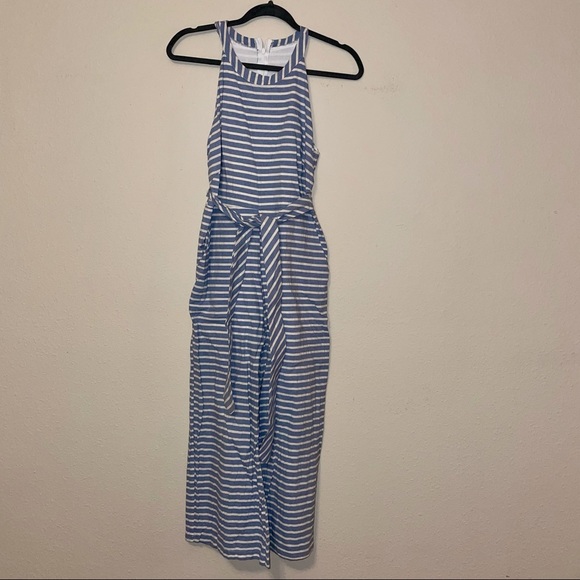 COPY - Blue and White Striped jumpsuit - Picture 2 of 3